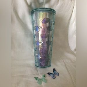 Starbucks LTD ED TEAL Iridescent Mermaid Scales Tumbler (Cold Cup) - Venti 24 oz
